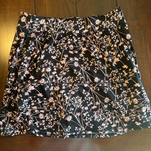 LIVI Active Skort Black Floral Print Athletic Tennis Golf Plus plus 14/16